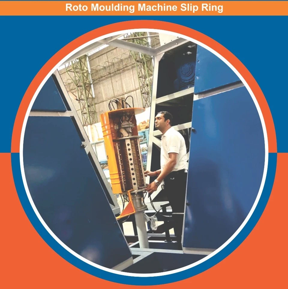 Slip ring for roto moulding machines